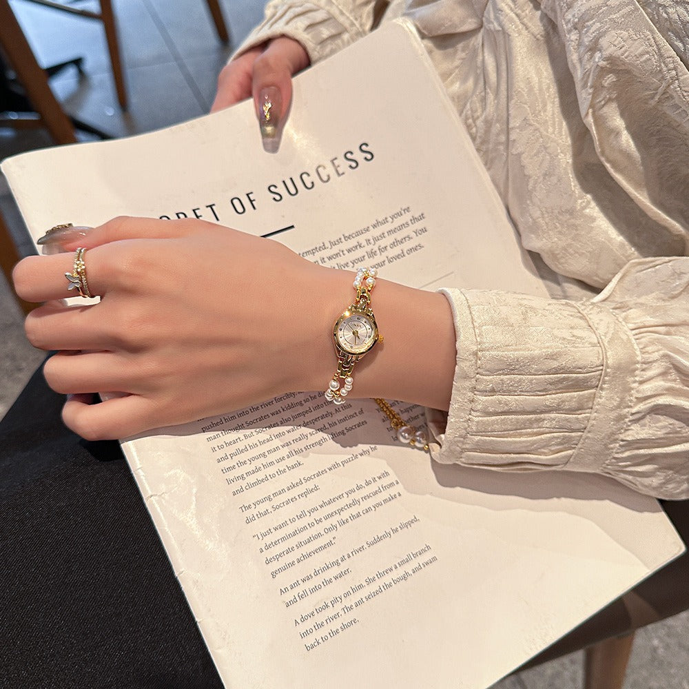 Small Face Pearl Women Watch