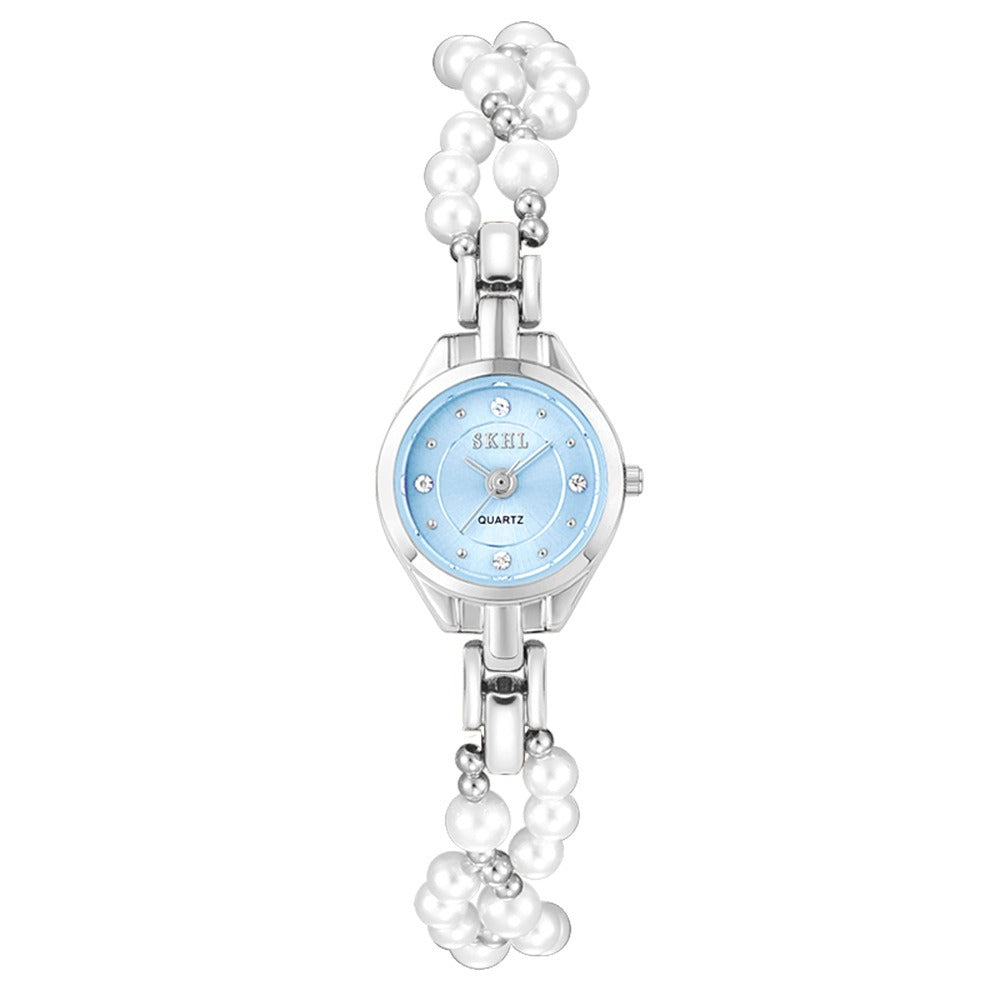 Small Face Pearl Women Watch - Blue