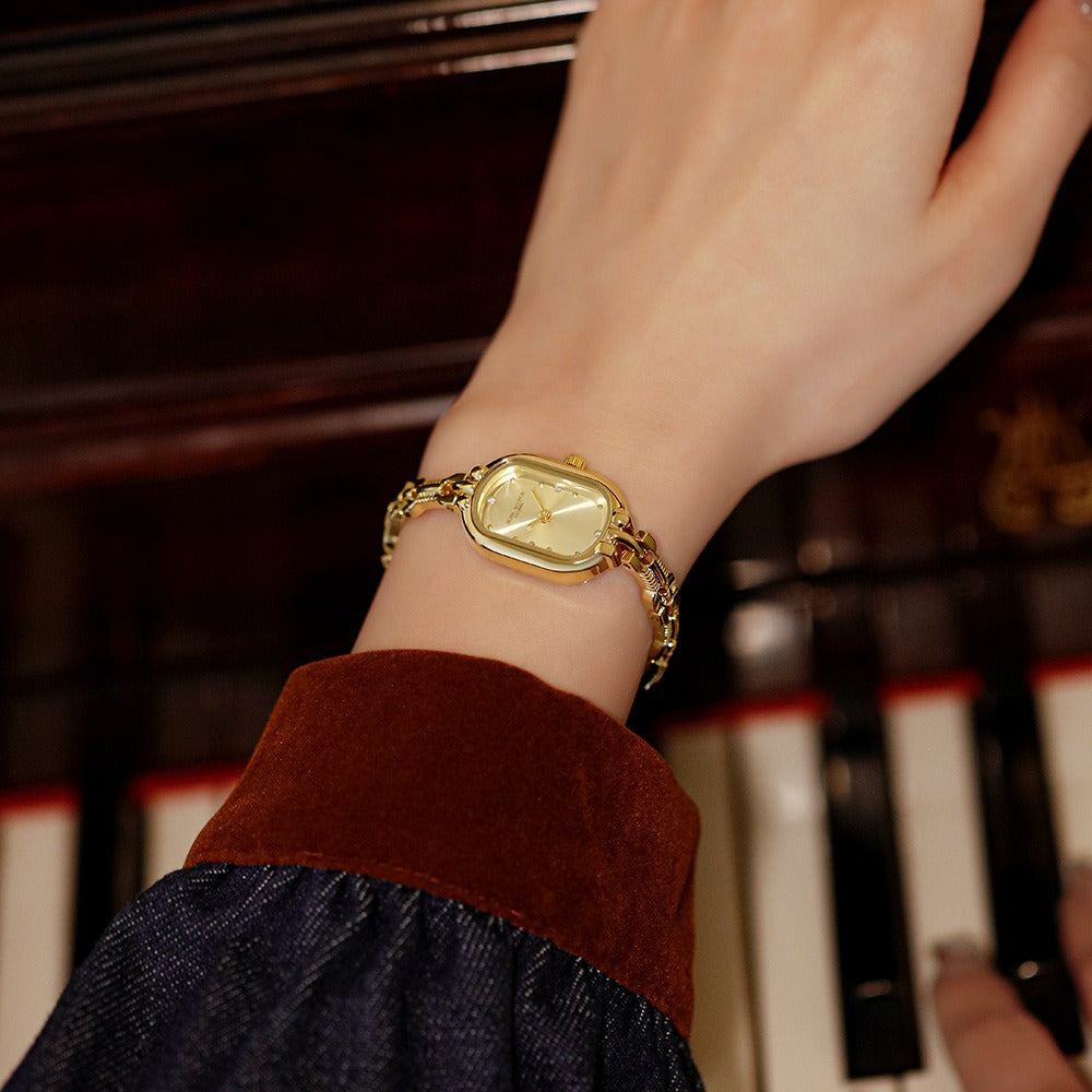 Vintage Style Gold Oval Watch